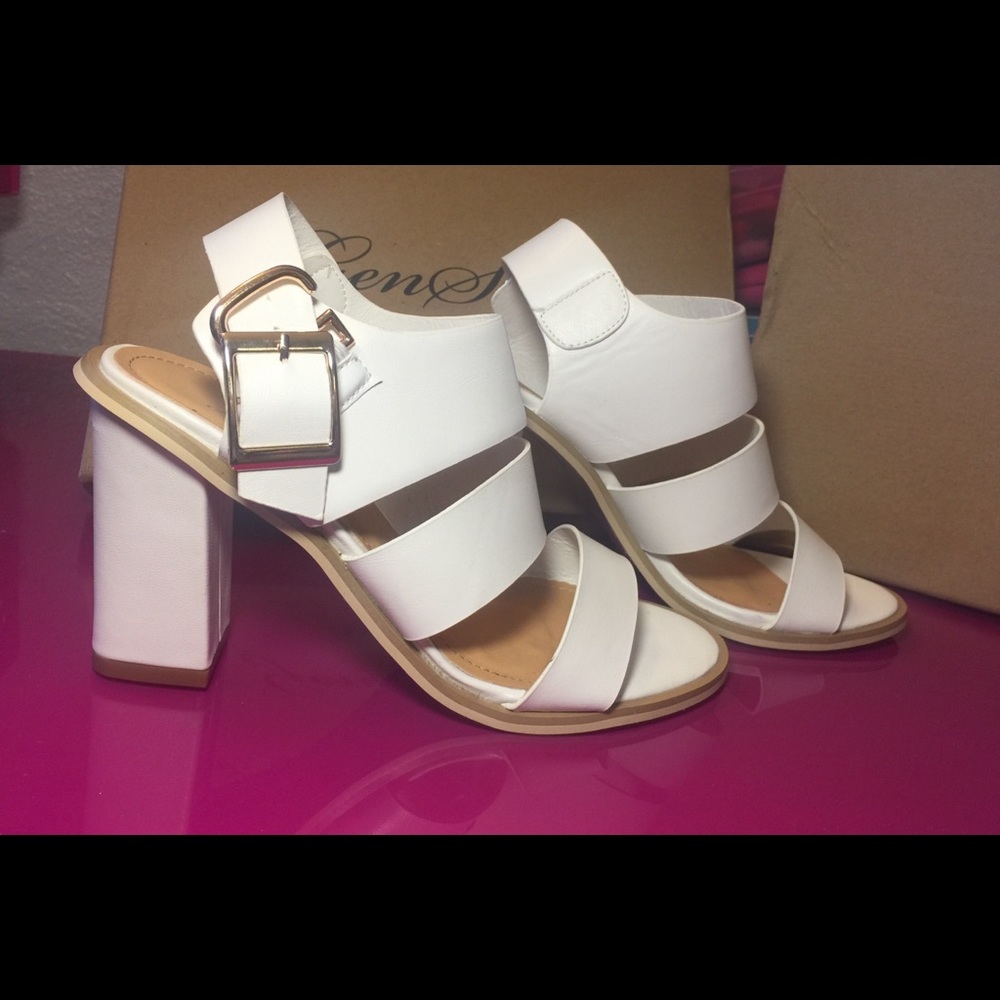 White sandals